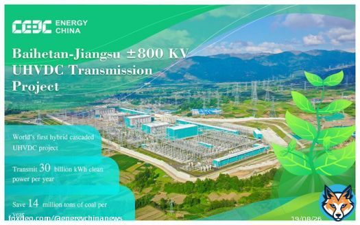 Today, our #EnergyForest arrives at the Baihetan-Jiangsu &plusmn;800 KV UHVDC transmission project, with #CEEC as the major surveyor and designer, which helps transmit power from Sichuan to Jiangsu within 7 ms.  CEEC is proud to play a part in all 30+ UHV projects in China. #SDGs