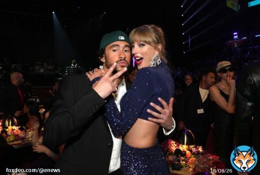 If Taylor Swift has a blank space on her Eras tour guest list, pencil in Bad Bunny. #GRAMMYs