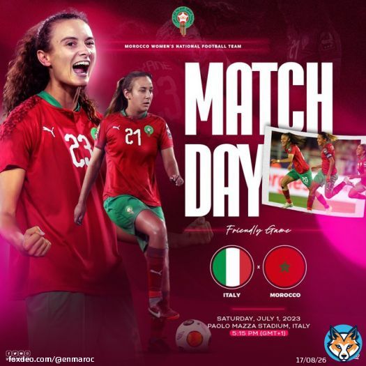 يواجه المنتخب الوطني النسوي وديا منتخب إيطاليا   ???????????????????????????????? || ???????????????????????????????? ????????????????  First friendly game for our Women's National Team against Italy  #DimaMaghrib #OneGameOneFamily #AtlasLionesses