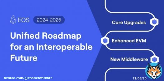 We're Excited To Reveal The EOS 2024/25 Roadmap.   The #EOS blockchain is evolving with its 2024-2025 roadmap, featuring key upgrades that enhance scalability, security, accessibility, and developer efficiency.   In this article, we highlight major rreleases for EOS, EOS EVM,Show more