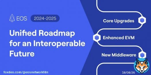 We're Excited To Reveal The EOS 2024/25 Roadmap.   The #EOS blockchain is evolving with its 2024-2025 roadmap, featuring key upgrades that enhance scalability, security, accessibility, and developer efficiency.   In this article, we highlight major rreleases for EOS, EOS EVM,Show more