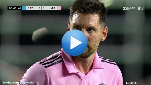 ليونل ميسي يجلب الفوز لفريقه الجديد انتر ميامي في اول مباراة له بهدف في اللحظات الاخيرة بهذه الطريقة امام كروز ازول في كأس الدوري