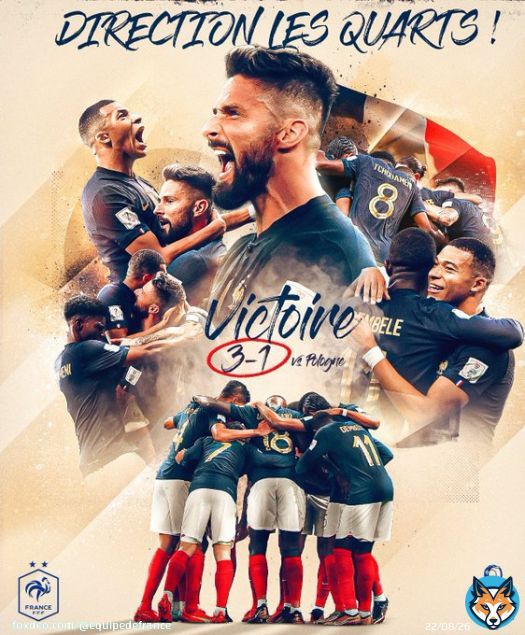 ???????????????????????????????????? ???????????? ???????????????????????? !   Les Bleus s&rsquo;imposent (3-1) face &agrave; la Pologne   @_OlivierGiroud_ devient le meilleur buteur de l&rsquo;histoire et @KMbappe signe ses 4e et 5e buts de la ?????