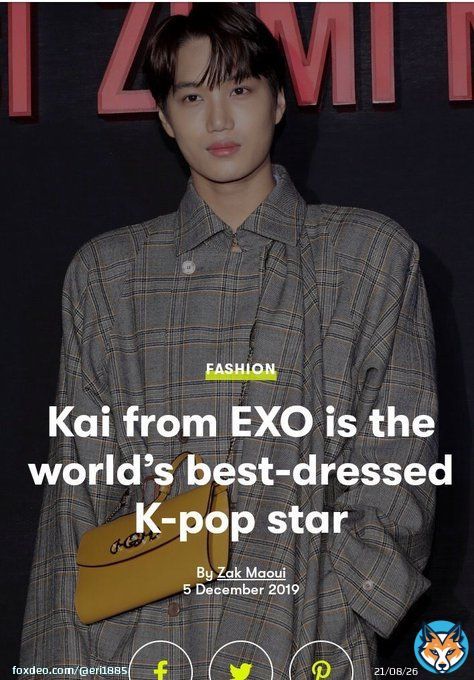 The Face of Kpop, Global Gucci Ambassador, Asia&rsquo;s First Love. #ObsessedWithKAI #엑소카이 #카이 #KAI @weareoneEXO @B_hundred_Hyun @layzhang