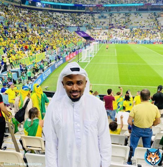 At Lusail stadium to watch Fabinho and Alisson against Cameroon.  #FIFAWorldCup #Bra #Brazil