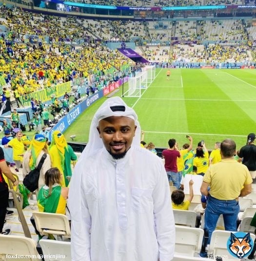 At Lusail stadium to watch Fabinho and Alisson against Cameroon.  #FIFAWorldCup #Bra #Brazil