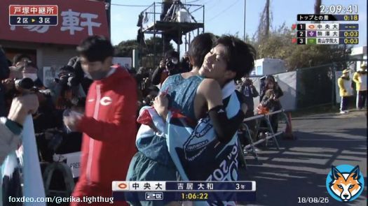 吉居くんが抜かれる時に、 近藤くんが手招きして &ldquo;ついて来い！&rdquo; ってやってるのが 見えて、2人で取った区間賞！  #箱根駅伝 #吉居大和