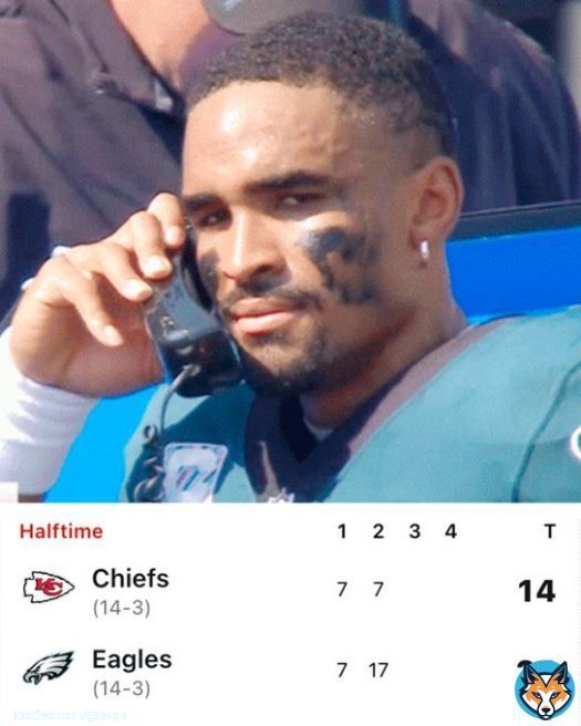Jalen Hurts and the Eagles have answered the call in the first half of #SBLVII