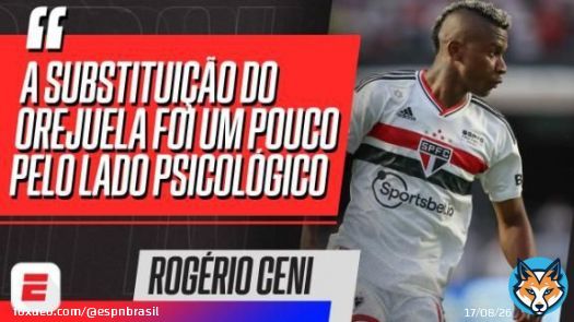 COLOMBIANO FALHOU NO 2&ordm; GOL DO CORINTHIANS   &lsquo;A substitui&ccedil;&atilde;o do Orejuela foi um pouco pelo lado do psicol&oacute;gico&rsquo;, admite Ceni sobre vaias ao lateral do S&atilde;o Paulo no cl&aacute;ssico - VEJA  #FutebolNaESPN #ESPNnoStarPlus