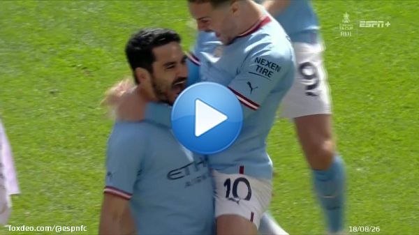 GUNDOGAN SCORES THE FASTEST GOAL EVER IN AN FA CUP FINAL   CITY LEAD UNITED!