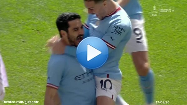 GUNDOGAN SCORES THE FASTEST GOAL EVER IN AN FA CUP FINAL   CITY LEAD UNITED!