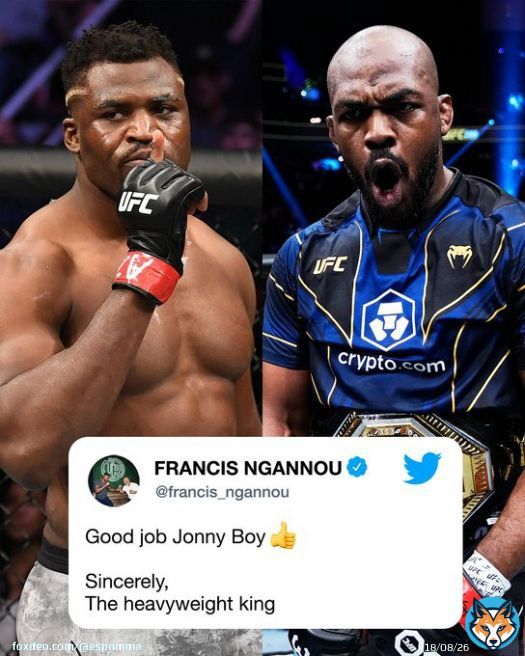 Francis had a message for the new heavyweight champ  #UFC285   (via @francis_ngannou)