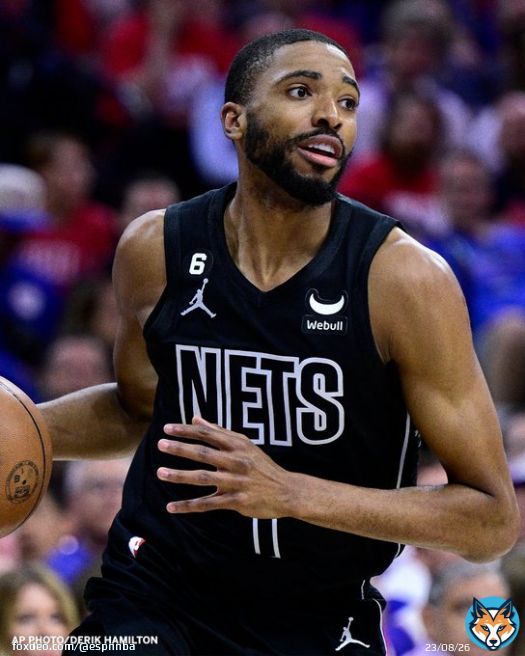 Mikal Bridges at halftime against 76ers:   23 PTS (10-16 FG)  4 REB