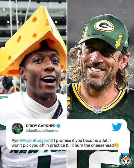 Sauce Gardner made his pitch to Aaron Rodgers    (h/t @iamSauceGardner)