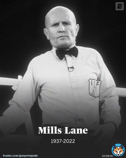 Mills Lane, the Hall of Fame referee who officiated the Mike Tyson-Evander Holyfield 'Bite Fight' and more than 100 other championship bouts, died on Tuesday morning at his Reno, Nevada, home, his son, Terry Lane, confirmed to ESPN&rsquo;s @MikeCoppipinger.   He was 85.