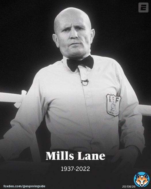 Mills Lane, the Hall of Fame referee who officiated the Mike Tyson-Evander Holyfield 'Bite Fight' and more than 100 other championship bouts, died on Tuesday morning at his Reno, Nevada, home, his son, Terry Lane, confirmed to ESPN&rsquo;s @MikeCoppipinger.   He was 85.
