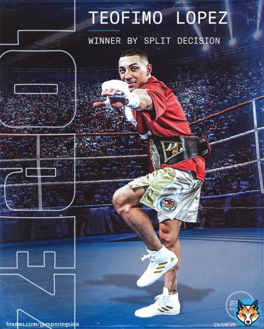 .@TeofimoLopez wins a close one against Sandor Martin  #LopezMartin