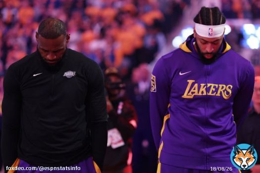 LeBron James and Anthony Davis are the first teammates with 20-10-5 and 3 blocks in the same playoff game since blocks were first tracked in 1973-74 season.