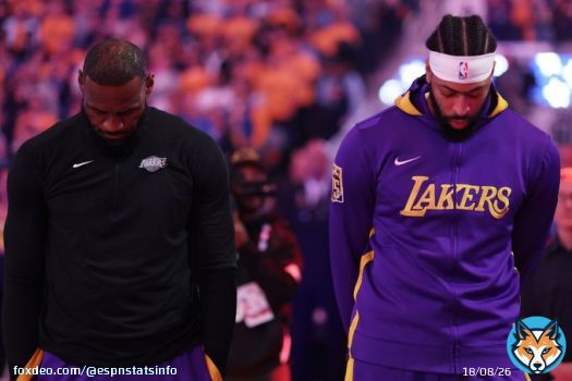 LeBron James and Anthony Davis are the first teammates with 20-10-5 and 3 blocks in the same playoff game since blocks were first tracked in 1973-74 season.