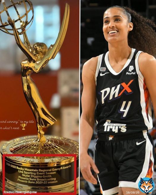 Skylar Diggins-Smith won an Emmy for her work as a broadcaster for the Phoenix Suns  #ThatsaW   (via skylardigginssmith/IG)