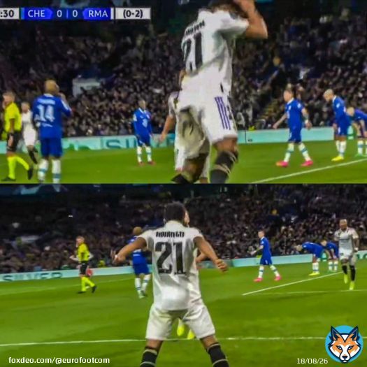Goal for Real Madrid. Rodrygo is the scorer and drops the 'SIU' celebration!