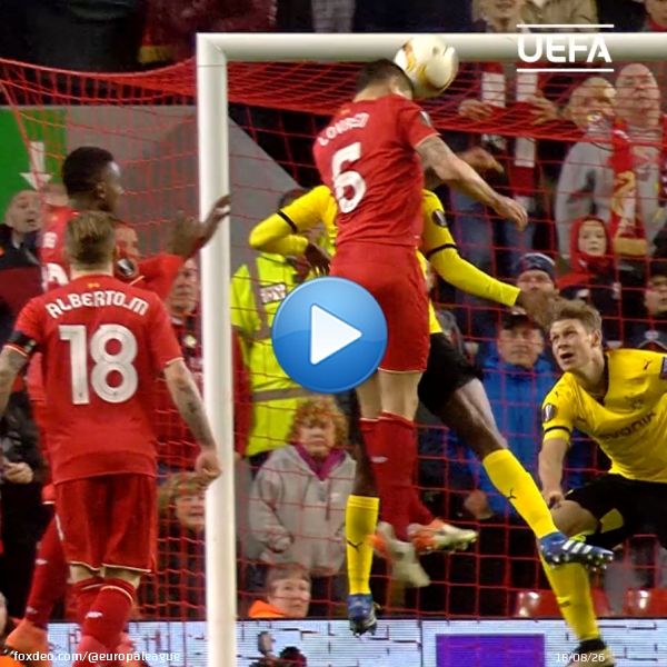 Dejan Lovren's last-minute winner against Dortmund at Anfield was #OTD in 2016    #UEL || @LFC || @Dejan06Lovren