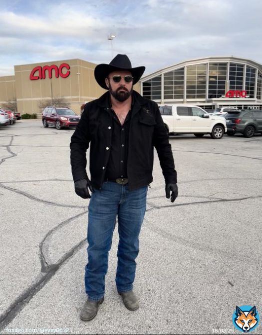 Excited for the Premier of #Yellowstone Season 5 at #YellowstoneAMC #AMCIndianapolis17 #AMCMovies My Husband Dressed up as RIP branded and All