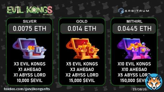 Do you already know our special evil chests? Minting:   Benefits: Enter all USDT drawings. Stake your NFTs and Earn $EVIL. Benefits in express giveaways (Discord).  Get yours now! LIMITED SUPPLY! #NFT #NFTGiveaways #NFTCommuntiy #NFTdrops&hellip;Showmore