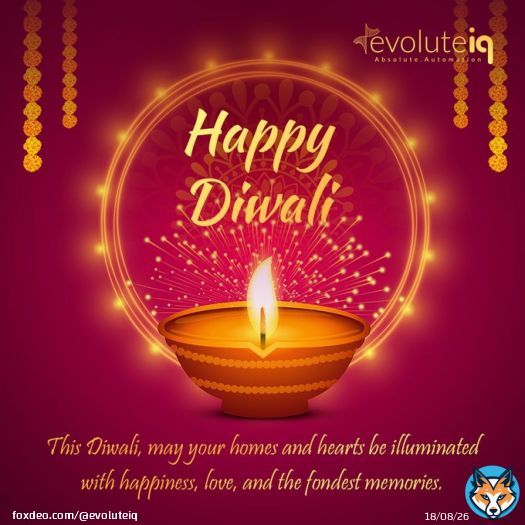 This #Diwali, may your homes and hearts be illuminated with happiness, love, and the fondest memories.  Team #EvoluteIQ wishes you and your loved ones a happy, safe and noise-free Diwali!