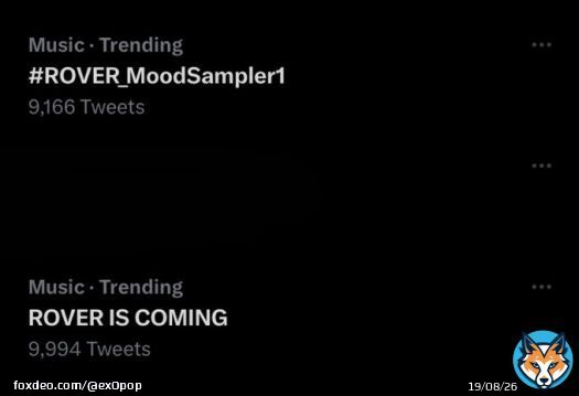 EXOLS KEEP DROPPING THE TAGS FOR JONGIN! ROVER IS COMING #ROVER_MoodSampler1  #KAI_Rover @weareoneEXO