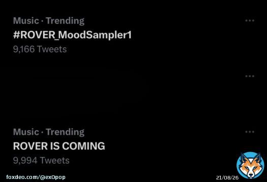 EXOLS KEEP DROPPING THE TAGS FOR JONGIN! ROVER IS COMING #ROVER_MoodSampler1  #KAI_Rover @weareoneEXO