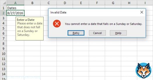Reject Invalid Dates in #Excel