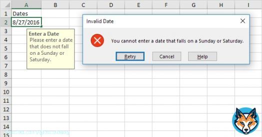 Reject Invalid Dates in #Excel