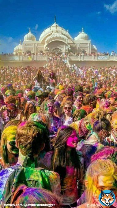 The world was colourless but then God created India:   source: Tarek Fatah #HappyHoli #HappyHoli2023