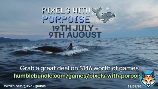 The Pixels With Porpoise @humble Bundle is now live! Grab awesome games like @celeste_game and every purchase will donate to @whalesorg's vital work to protect whales and dolphins across the globe. Buy now