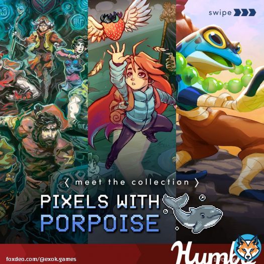 Help save whales, dolphins, and other precious sea mammals when you pick up the Pixels with a Porpoise bundle featuring pixel-perfect indies like Celeste, Rivals of Aether, and Children of Morta! Supports @whalesorg and @GamesForWaves |