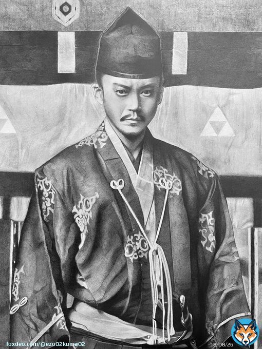 とりあえず完成です。 「鎌倉殿の13人」の小栗旬さん演じる主人公・北条義時です。 鉛筆で描きました。 #鎌倉殿の13人 #小栗旬 #大河ドラマ #鎌倉絵 #鉛筆画 #イラスト