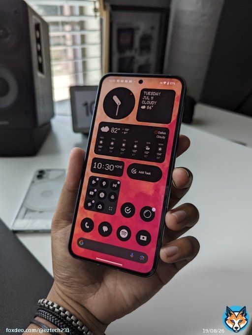 Nothing Phone (2)!  6.7' 1080p, 120Hz, LTPO OLED  1600 nits peak brightness Upgraded Glyph Interface Dual 50MP cameras Snapdragon 8+ Gen 1 8/12GB RAM 128/256/512GB storage 4700mAh battery 45W wired charge 15W wireless charge 5W reverse wireless chargge IP54 cert.  Starts at $599!