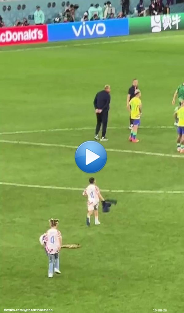 Leo Perisić, Ivan&rsquo;s son, running over to console Neymar Jr in tears.  #Qatar2022  This video is simply great