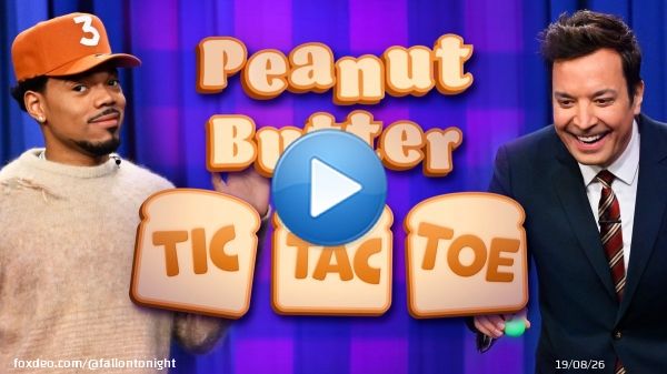 .@chancetherapper and Jimmy face off in Peanut Butter & That&rsquo;s My Jam Tic-Tac-Toe! #FallonFlashback #ThatsMyJam
