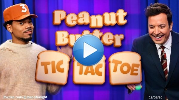 .@chancetherapper and Jimmy face off in Peanut Butter & That&rsquo;s My Jam Tic-Tac-Toe! #FallonFlashback #ThatsMyJam