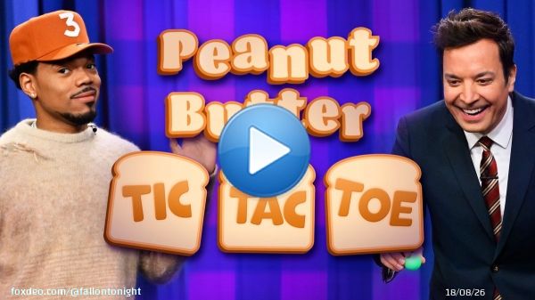 .@chancetherapper and Jimmy face off in Peanut Butter & That&rsquo;s My Jam Tic-Tac-Toe! #FallonFlashback #ThatsMyJam