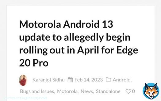 Motorola Android 13 & Jio 5G update for Edge 20 Pro in April 2023