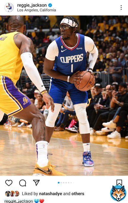 Reggie Jackson posted eight pictures saying goodbye to Clipper fans with a blue and red heart caption.