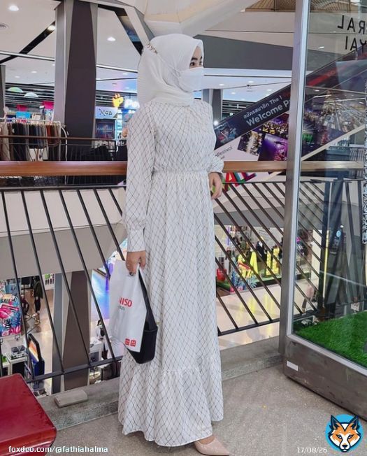 all white ootd  #ootdhijab