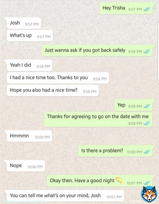 This funy conversation between this guy and his first date is the funniest thing you will read online today  A thread