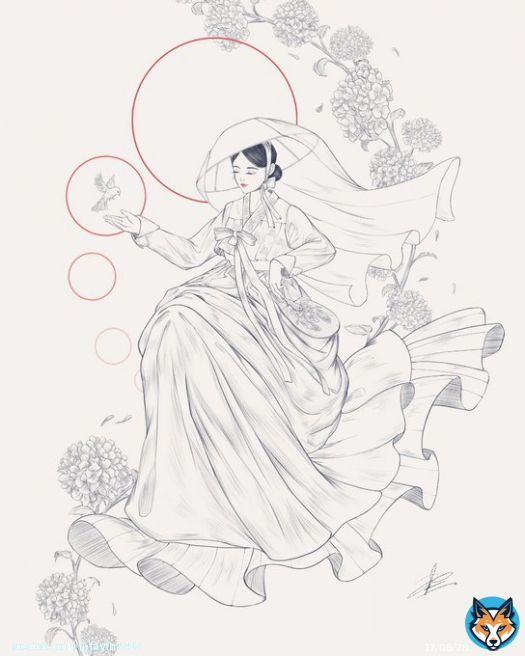 19_The Sun #태양 #한복 #hanbok #koreangirls  #traditionaldress #tarot