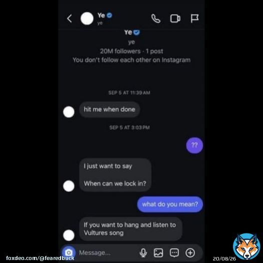 Amouranth drops screenshots of Kanye West texting her after her appearance on the PillowTalk podcast, asking to hang out and listen to &ldquo;Vultures&rdquo; together