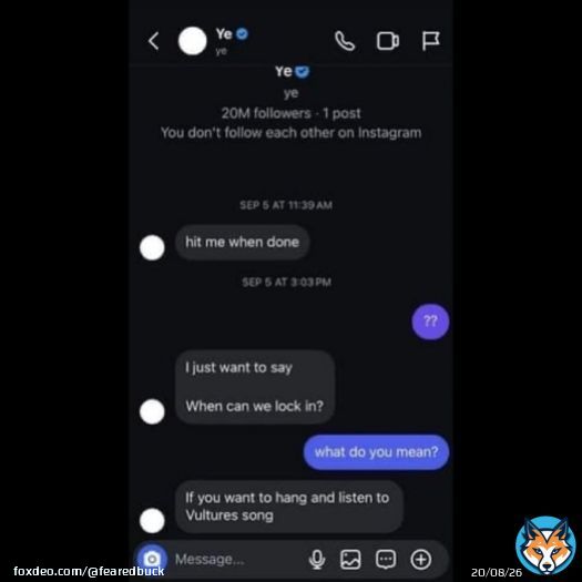 Amouranth drops screenshots of Kanye West texting her after her appearance on the PillowTalk podcast, asking to hang out and listen to &ldquo;Vultures&rdquo; together