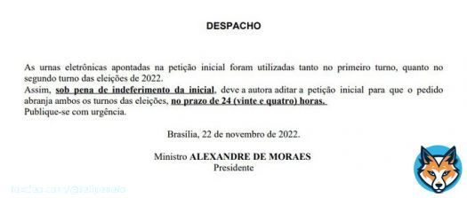 Alexandre de Moraes jogou um balde de &aacute;gua fria no pedido do Bolsonaro de anular as urnas.  Deixou claro: as urnas foram as mesmas do 1&deg; e 2&deg; turnos, ent&atilde;o o PL e Bolsonaro devem pedir a anula&ccedil;&atilde;o de TODOS os eleitos, n&atilde;o apenas Lula.  Caso contr&aacute;rio, o pedido vai pra lata do lixo